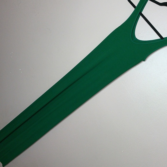 Enza Costa Rob Silk Tank Midi Dress Green - Picture 3 of 9